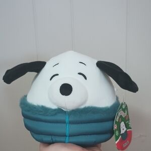 Snoopy Wearing A Puffer Jacket Squishmallow
